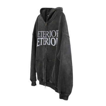 alien split zip - graffiti hood